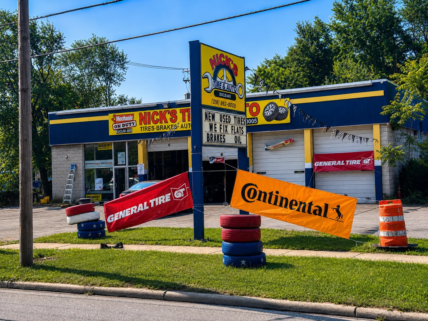 WALK IN. PICK A TIRE.
LEAVE BEFORE YOUR PODCAST ENDS. at Nick's Tire & Auto Cleveland